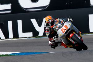 Rabat on top during Moto2 practice at Assen