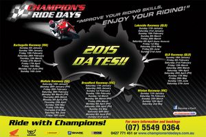 Champion's Ride Days confirms 2015 calendar