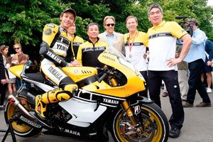 Rossi rides 60th anniversary YZR-M1 at Goodwood