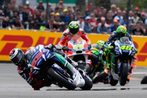 Lorenzo leads into Rossi's home ground at Mugello