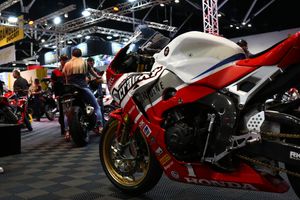 Team Honda Racing display at Sydney Motorcycle Show 2017