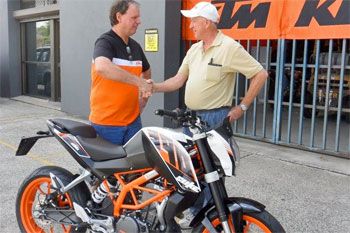 KTM awards 390 Duke to Camp Quality Convoy raffle winner